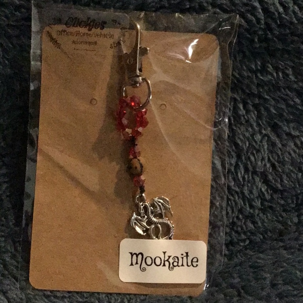 Beautiful handmade with crystals and dragon pendant